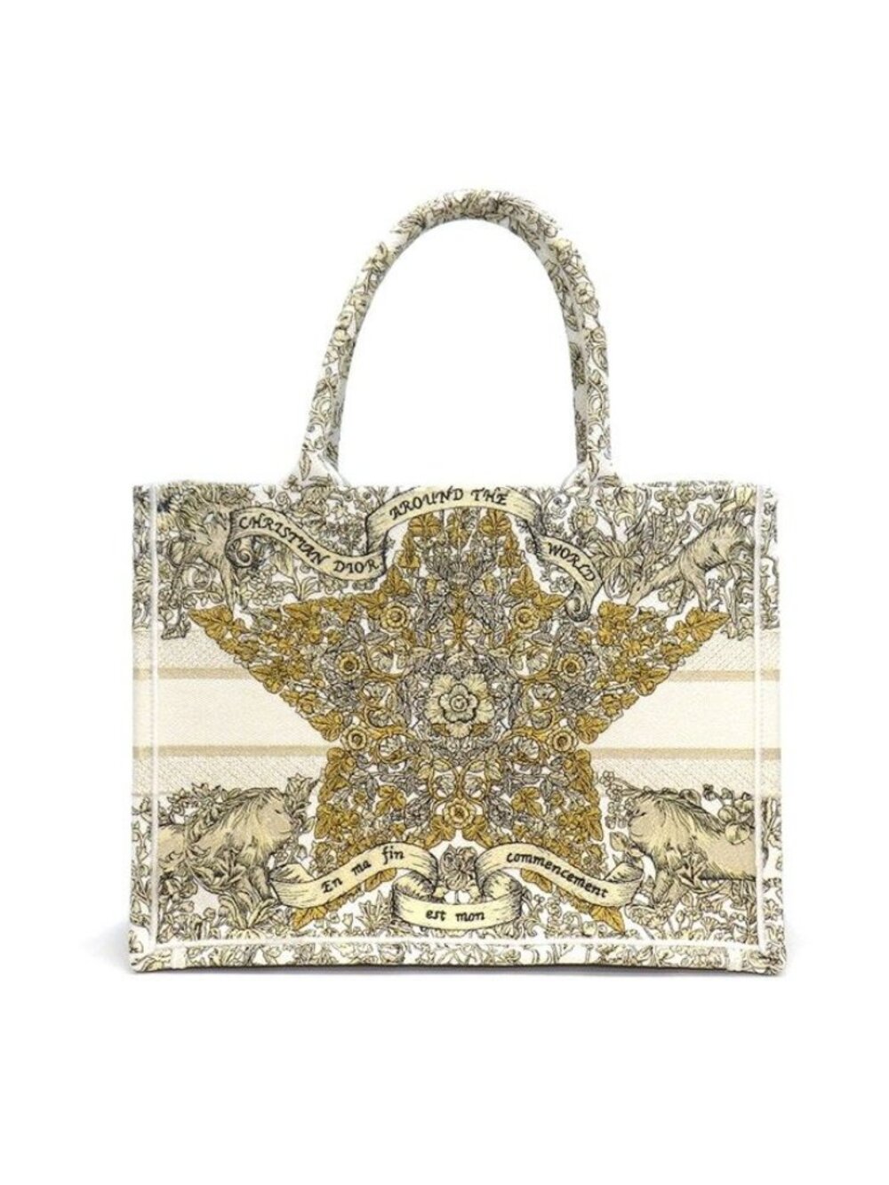 Dior Tote Book White Around the World Embroidery - Picture 2 of 8
